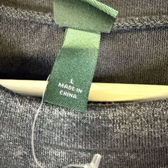 Wild Fable Women's Size Large Charcoal Grey Long Sleeve Tiered Mini Dress - Picture 3 of 8